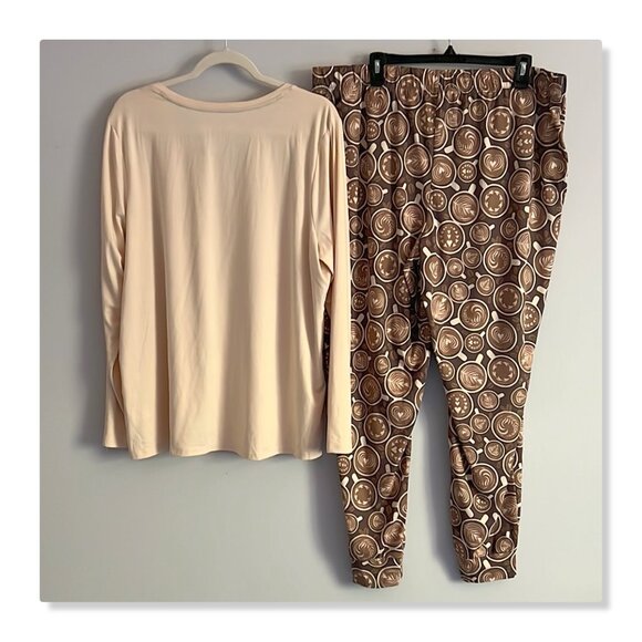 AnyBody Regular Lush Jersey Solid Top and Printed Joggers Sleep Set Sz XL NWOT - Picture 6 of 13
